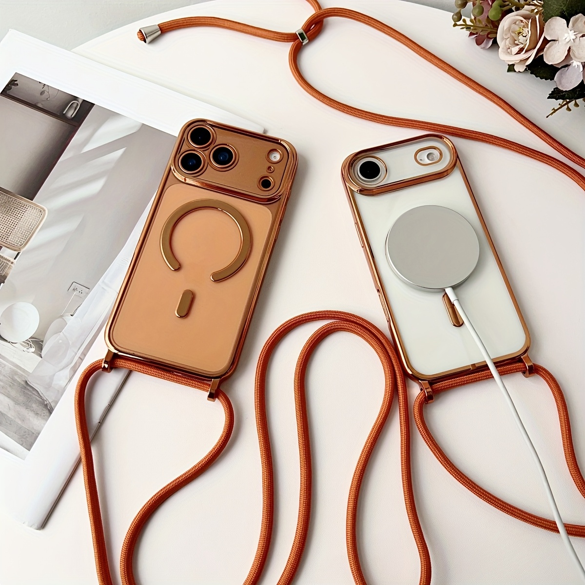 Clear Magsafe Case - Роскошное ожерелье, шнур, ремешок, магнитный прозрачный