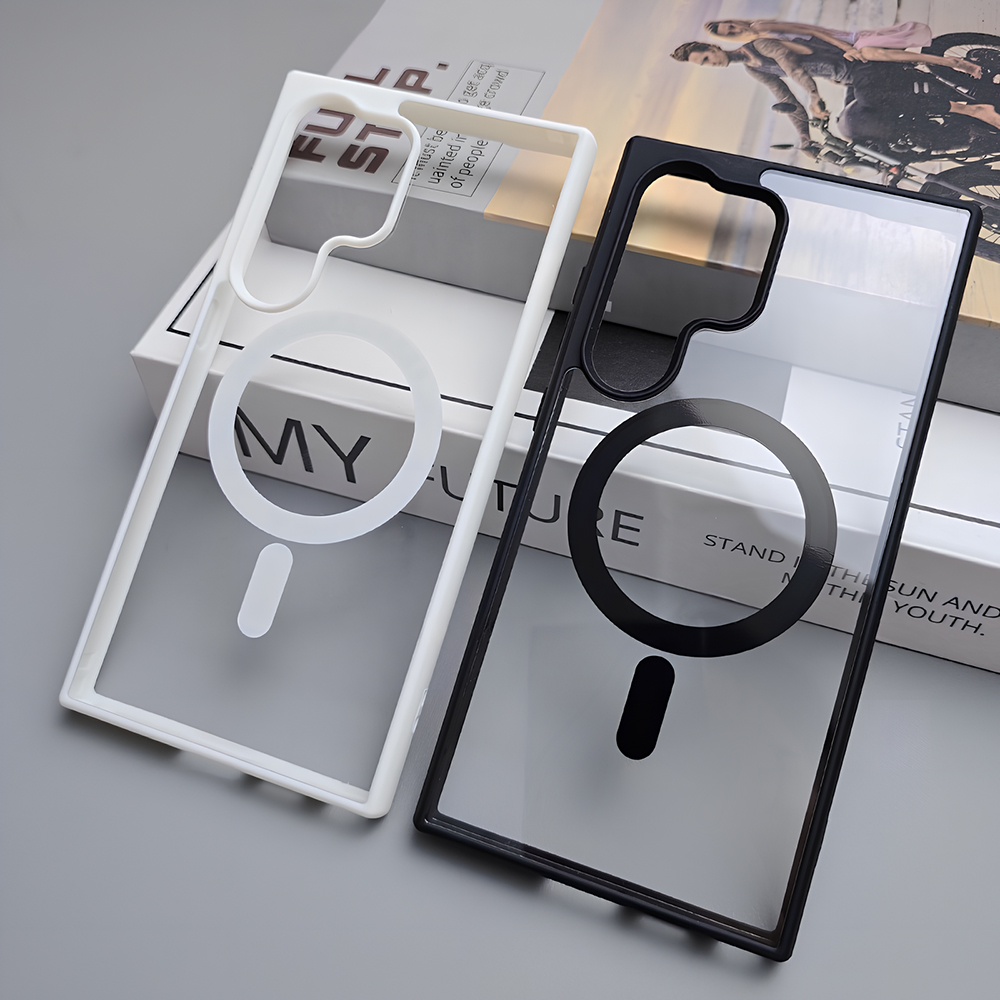 Clear Magsafe Case - Прозрачный магнитный акриловый чехол для Samsung