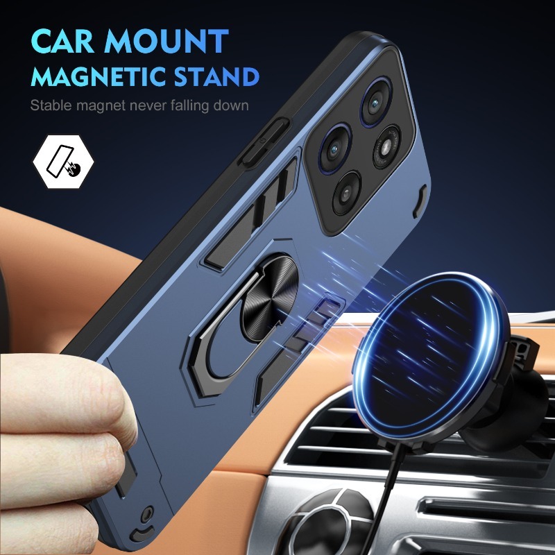 Phone Cases Moto G 2025 - Бронированный противоударный магнитный держатель для Motorola