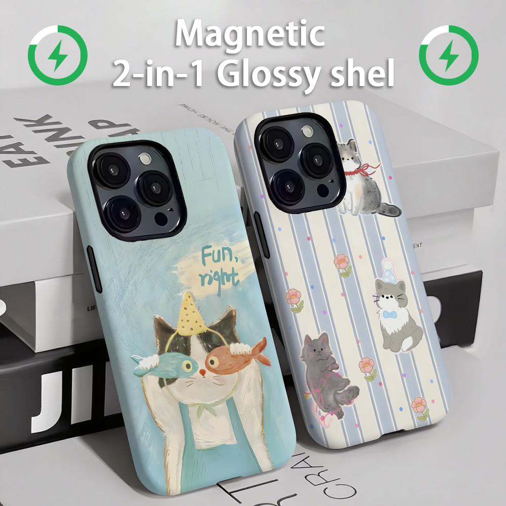 Phone Cases Cute Iphone 14 - Чехол для телефона с милыми кошками