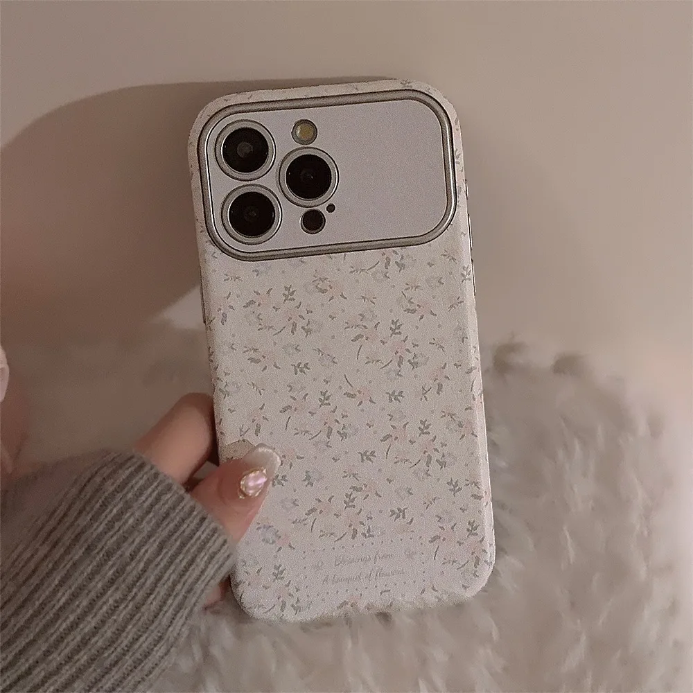 Phone Cases Vintage - Корейский винтажный кожаный чехол с цветочной