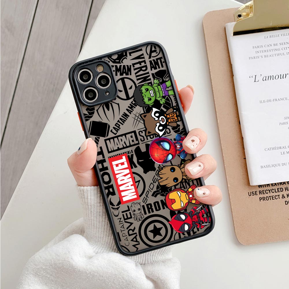 Phone Cases Cute Iphone 14 - Милый матовый полупрозрачный чехол с героями